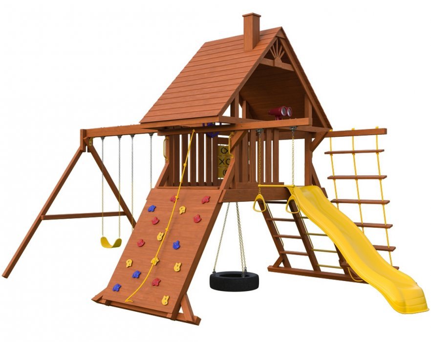 Детская площадка Зарница с деревянной крышей